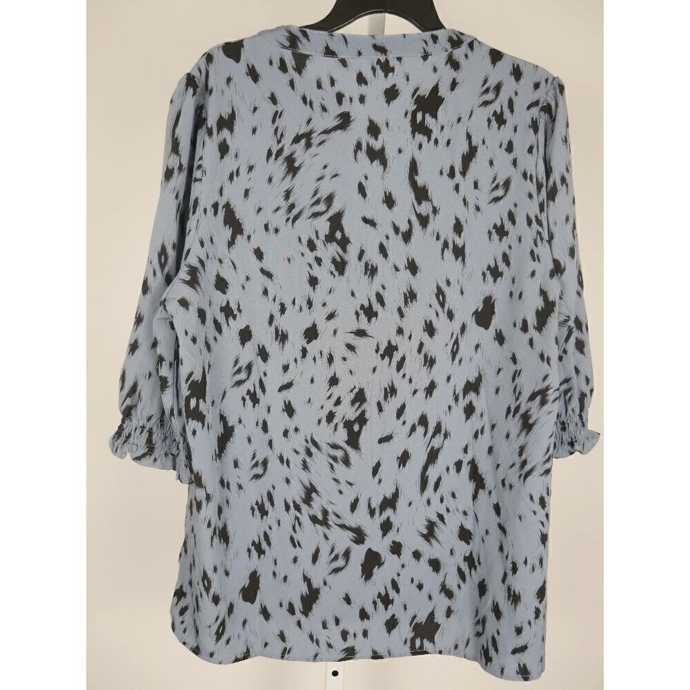 Women's Blue 3/4 Puff Sleeve Top XL - Picture 3 of 7